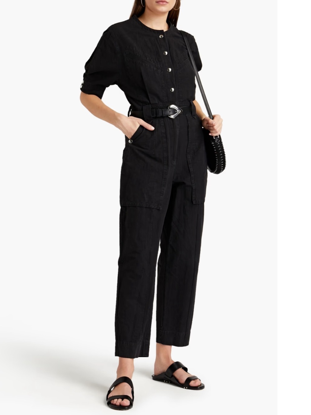 Iro Paris Naoki Half Sleeve Utility Jumpsuit - Picture 2 of 3